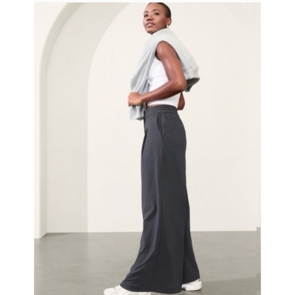 Athleta Pinnacle High Rise Trousers In Charcoal Size 0 - Picture 2 of 9